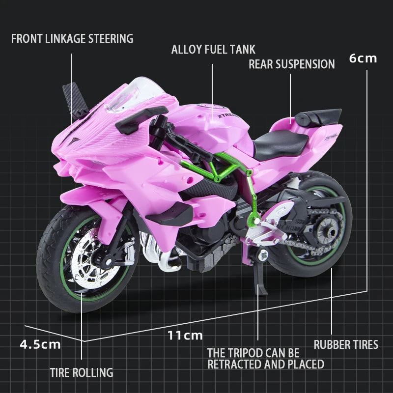 Diecast Motorcycle Model – 1:18 Metal Toy