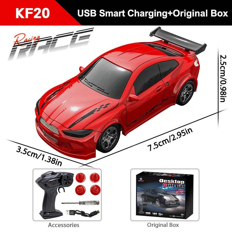 RC Drift Car – 1:64 4WD Mini Racing Car with 2.4G Remote Control