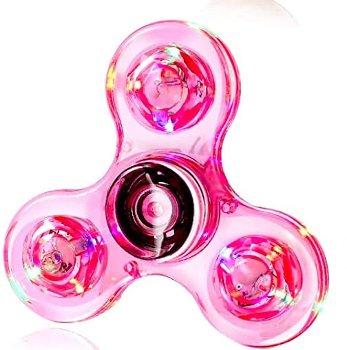 LED Fidget Spinner – Light Up Glow in the Dark Gyroscope Toy