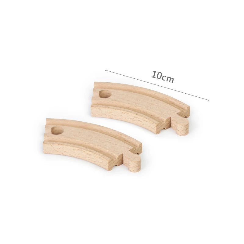 Wooden Train Track Toys Railway Rails Accessories Fit Thomas Train Road Connector Wood Railway Bridge Children Birthday Gifts