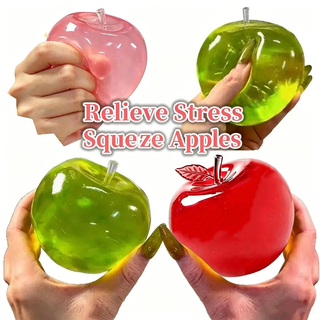 Apple Squishy Fidget Toy – Slow Rising Fruit Squeeze Toy