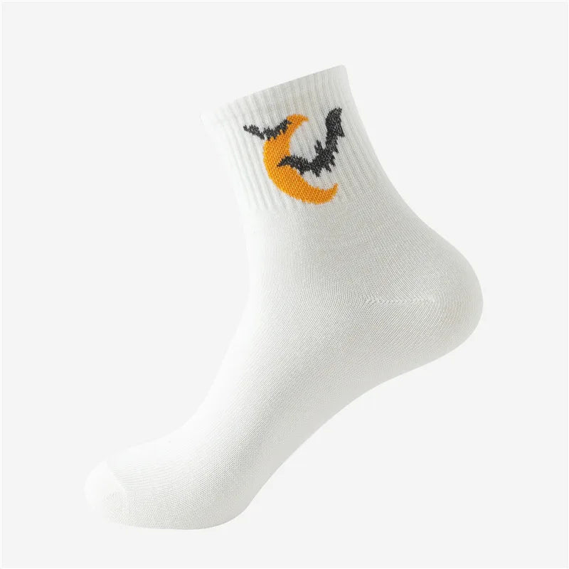 Halloween Socks for Men – 5 Pair Spooky Mid-Calf Crew Socks