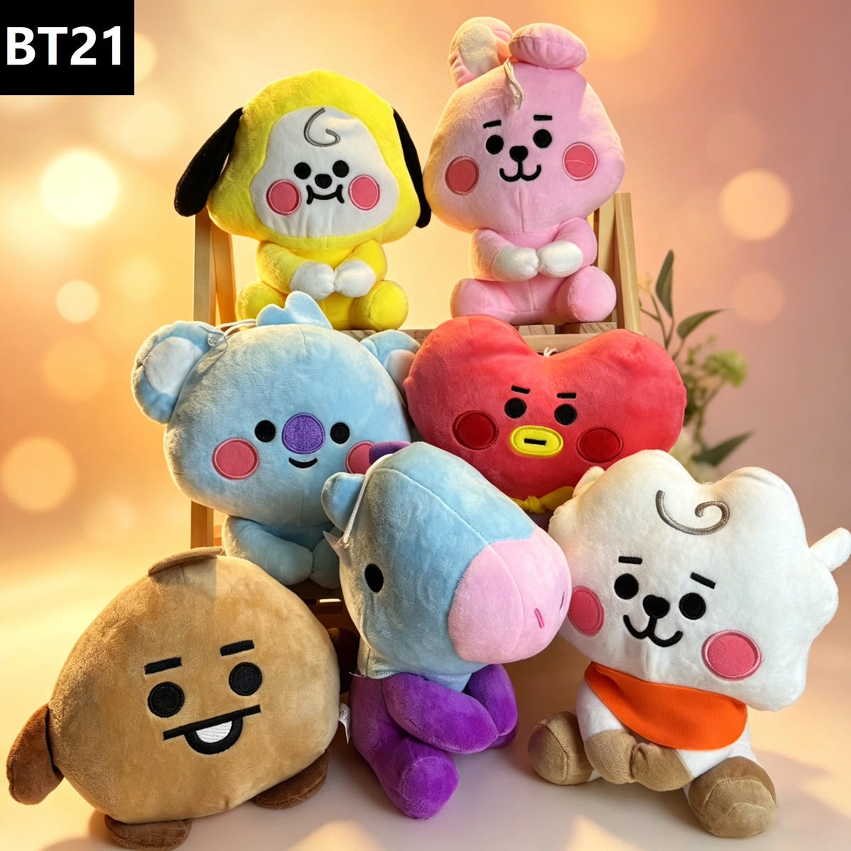 Hot B-T-21 Plush Toy Tata Koay Shooky Mang Cooky Cartoon Animal Backpack Key Mobile Phone Pendant Office Toys Friend Gift