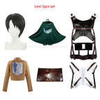 Cosplay Anime Levi Ackerman Mikasa Ackerman Cosplay Costume Eren Jaeger Outfits Hange Zoe Cosplay Costume AOT Full Set