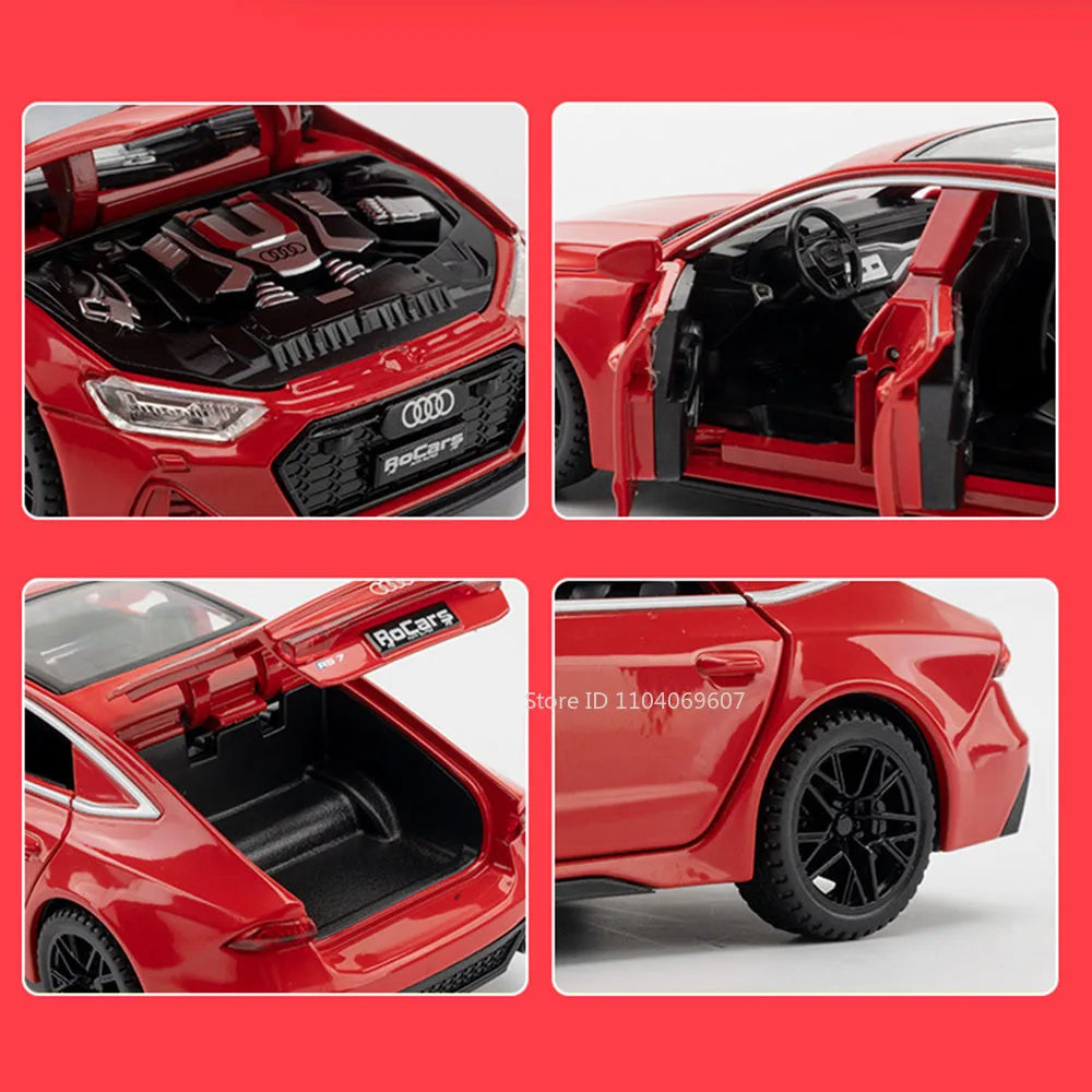 Diecast Sports Car – 1:32 Alloy Pull-Back Toy