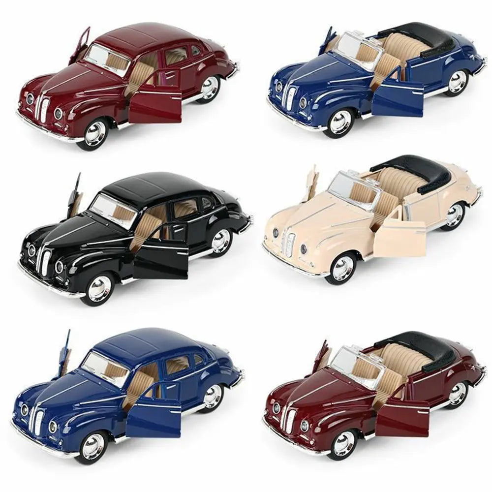 1:32 Diecast Car – Vintage Pull Back Miniature Vehicle