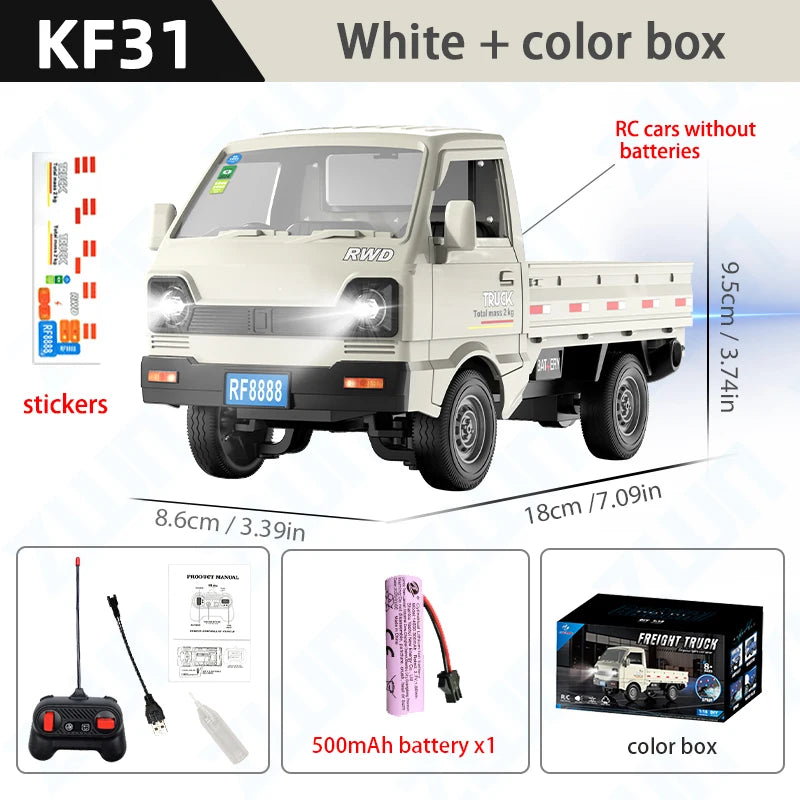 RC Drift Truck 1:18 with LED Lights, Remote Control Climbing Car
