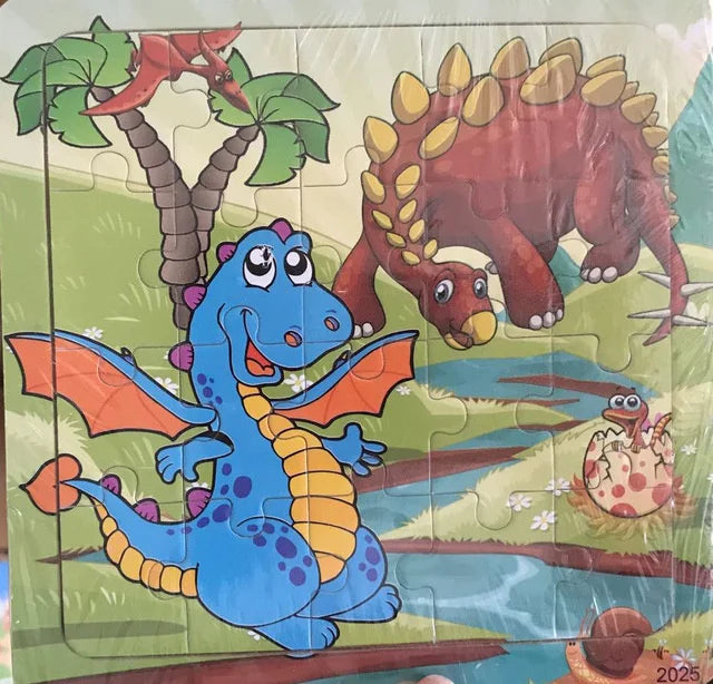Wooden 3D Puzzle – Cartoon Animal Jigsaw Toy for Kids