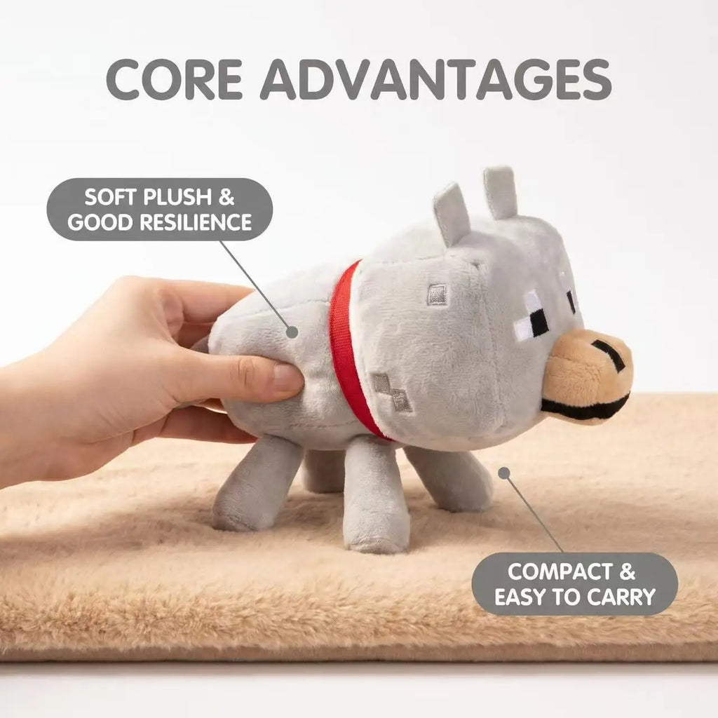 20cm Wolf Plush Toy – Soft Stuffed Animal
