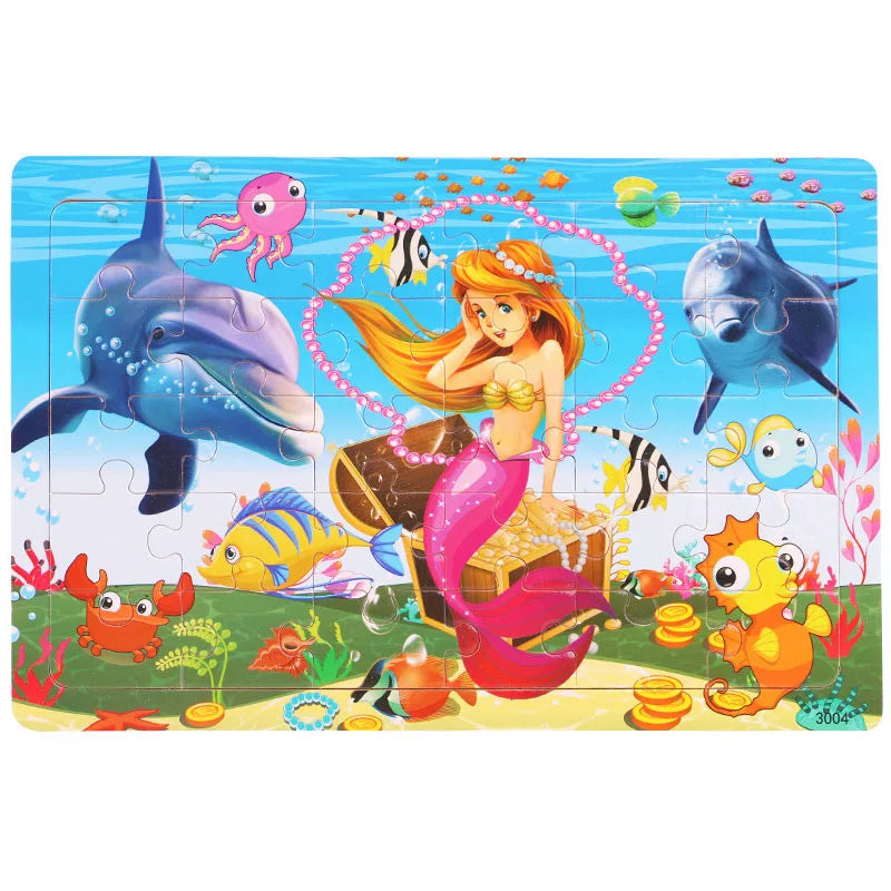 Wooden Jigsaw Puzzle – 30-Piece Animal Toy