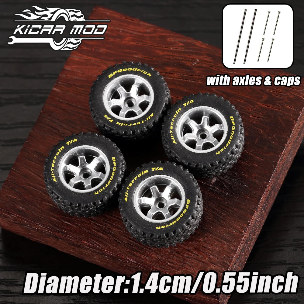 1:64 Model Car Wheels – Off-Road Rivet Tire Set