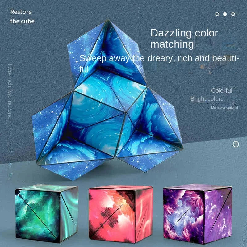 Magnetic Puzzle Cube – 3D Transformable Fidget Toy