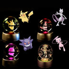 3D Crystal Ball Night Light Glass LED Collectible Lamp