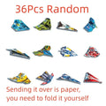 36Pcs DIY Children's Origami Airplane Parent-Child Full-Color Handmade Toy Airplane Educational Toy Hands-On Ability Puzzle Toy