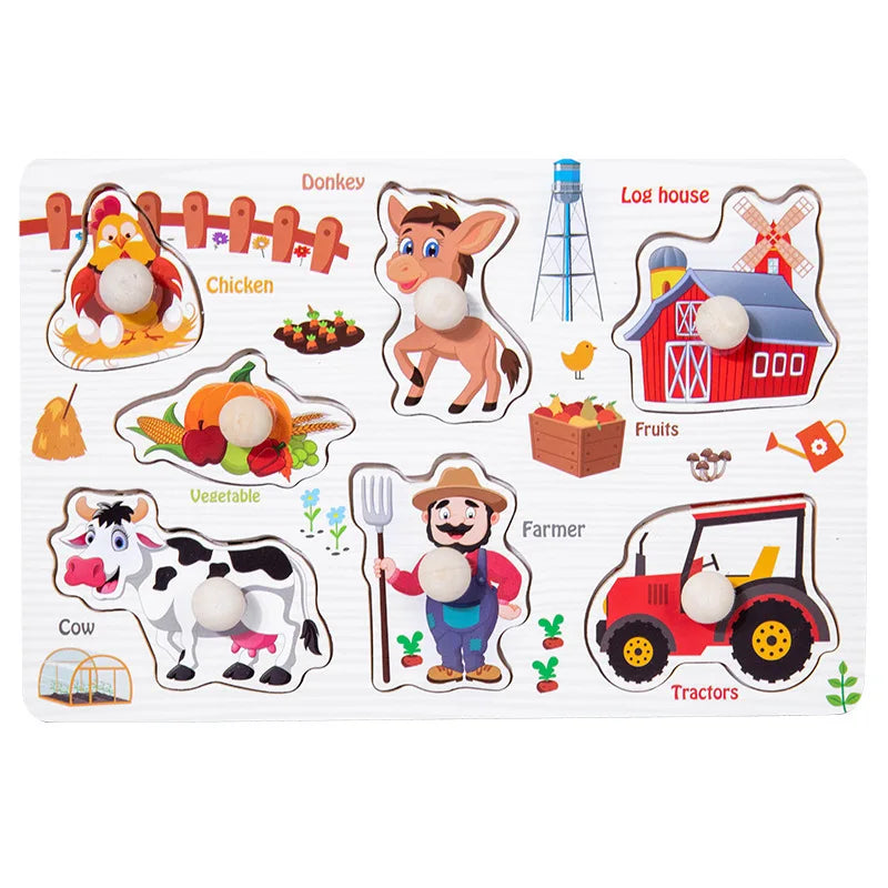 Wooden Montessori Puzzle – Baby Learning Board