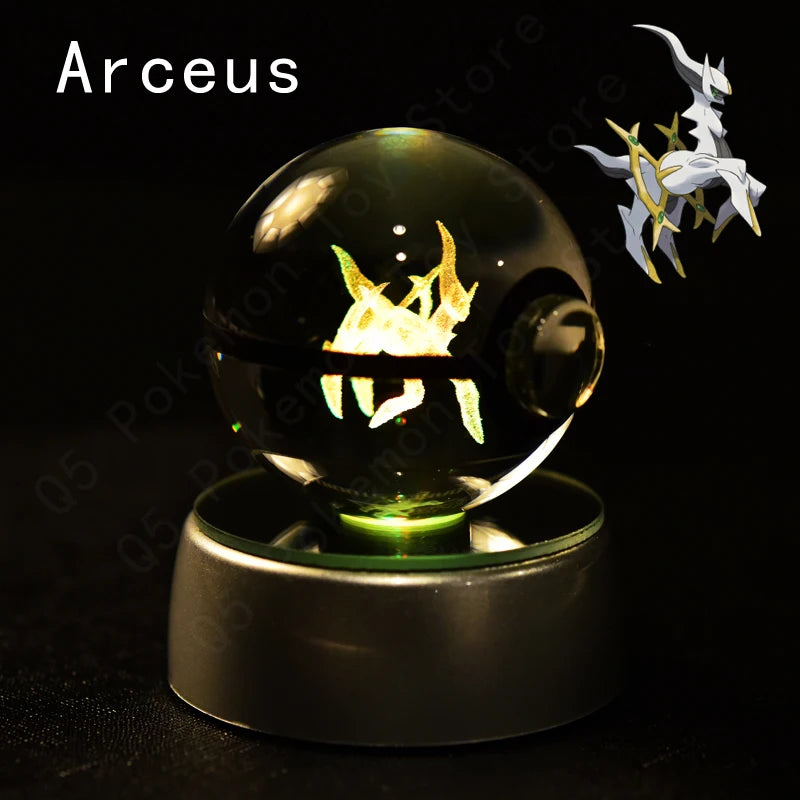 3D Crystal Ball Lamp – Glass LED Night Light Collectible