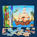 Wooden 3D Puzzle – Cartoon Animal Jigsaw Toy for Kids