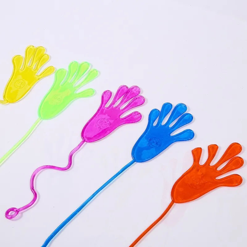 5-50 Pcs Kids Funny Sticky Hands toy Palm Elastic Sticky Squishy Slap Palm Toy Novelty Gift Party Toys Birthday For Children
