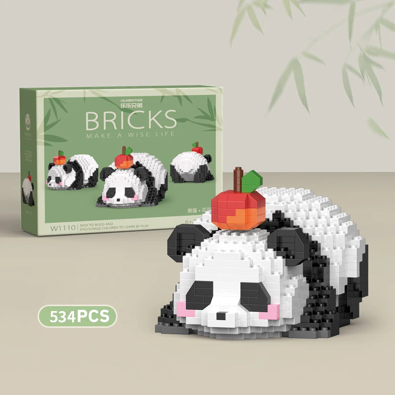 Panda Building Blocks – Mini Animal DIY Set