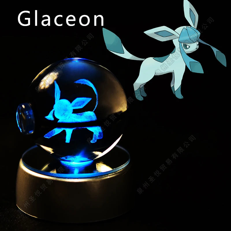 3D Crystal Ball Night Light – LED Glass Decorative Lamp