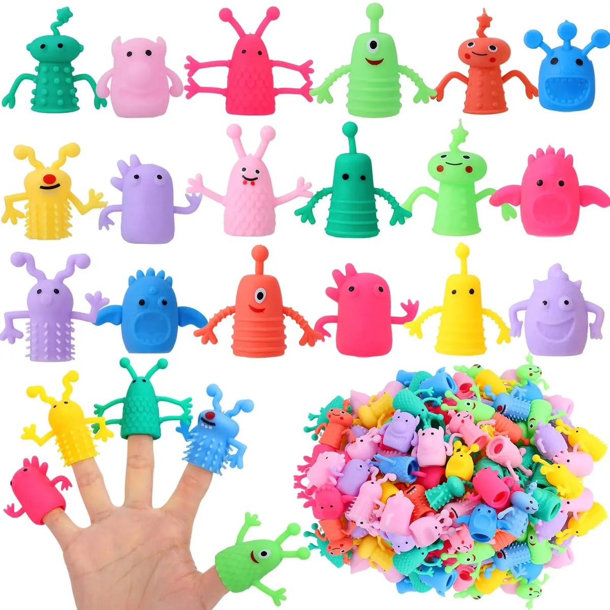 Monster Finger Fidget Toy – Soft Silicone Stretchy Topper