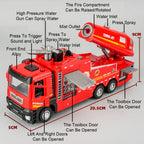 1:32 Fire Truck Toy – Diecast Ladder Model with Sound & Light
