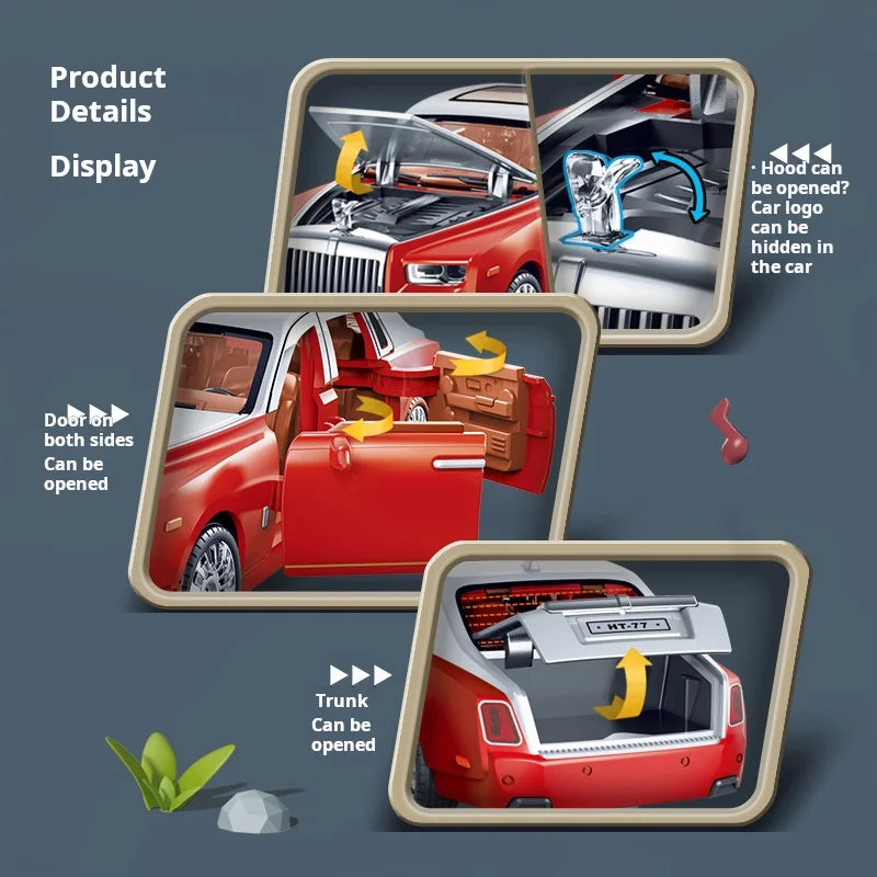 Luxury Sedan Model Car – Diecast Car Ornament for Collectors