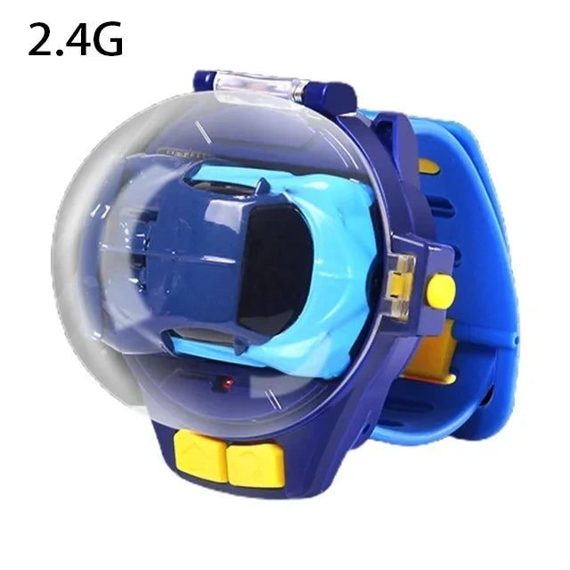 Mini Remote Control Car Watch Toy with LED Lights, 2.4GHz RC Racing Car