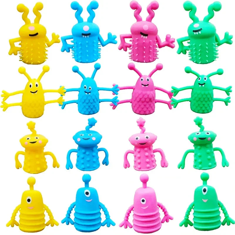 Monster Finger Fidget Toy – Soft Silicone Stretchy Topper