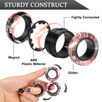 Magnetic Ring Fidget Spinner – 3Pcs Stress Relief Finger Toys