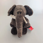 25cm Stuffed Lifelike Lion Tiger Elephant Monkey Leopard Giraffe Raccoon Doll Simulation Forest Animals Plush Toys for Kids Gift