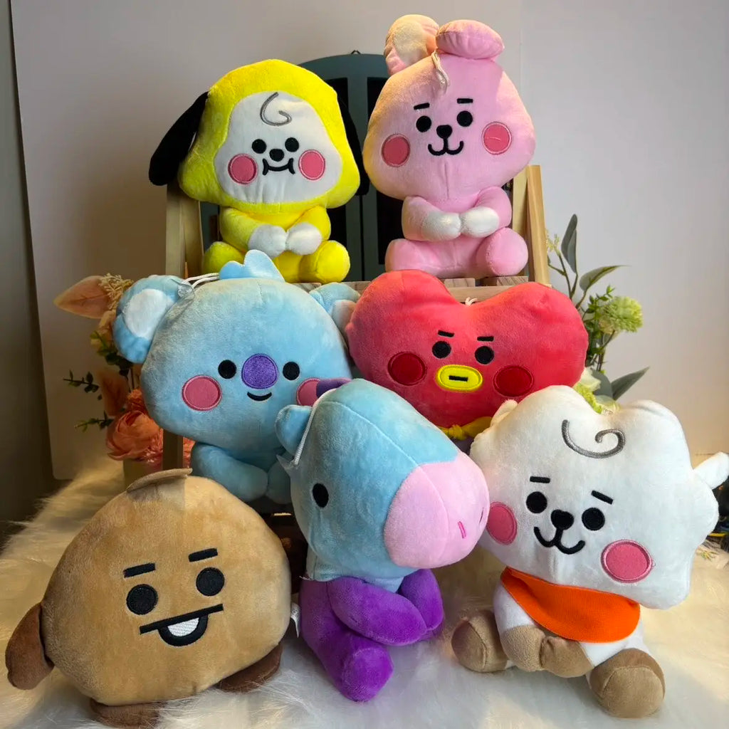 Hot B-T-21 Plush Toy Tata Koay Shooky Mang Cooky Cartoon Animal Backpack Key Mobile Phone Pendant Office Toys Friend Gift