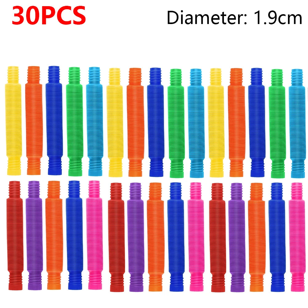 Telescopic Pop Tubes – Colorful Sensory Stretch Fidget Toys