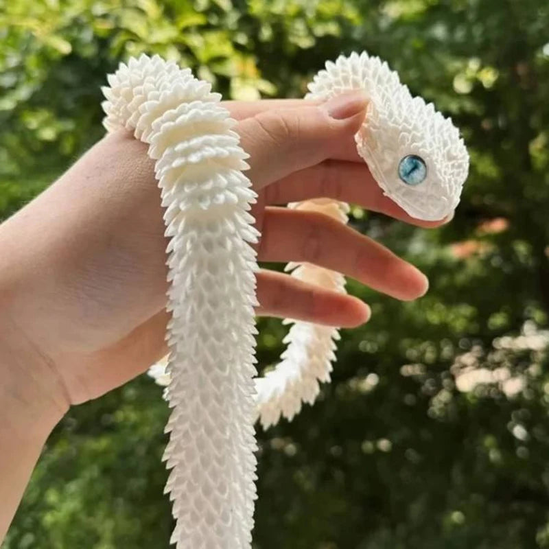 2026 New 3D Printed Snake Realistic Snake Statue Movable Joint Fidget Toys Simulation Snake Year Desk Ornament Animal Model Gift