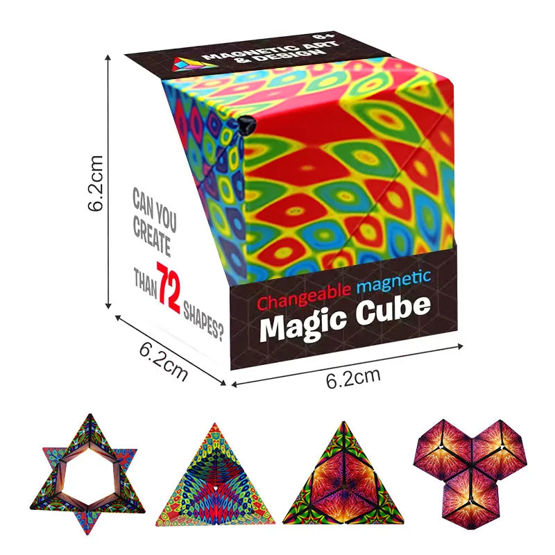 Magnetic Puzzle Cube – 3D Transformable Fidget Toy