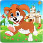 Wooden 3D Puzzle – Cartoon Animal Jigsaw Toy for Kids