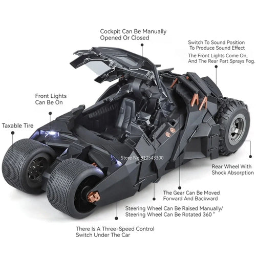 1:18 Diecast Car Model – Sound & Light Pull Back Toy