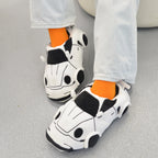 10 COLORS Vehicle Shape Plush Slippers Women Men Cartoon Car Warm Soft House Shoes Birthday Party Indoor Slipper