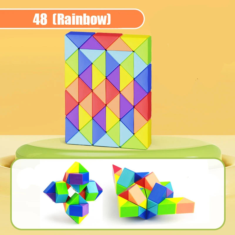 Magic Snake Puzzle Rainbow Transformable Fidget Toy