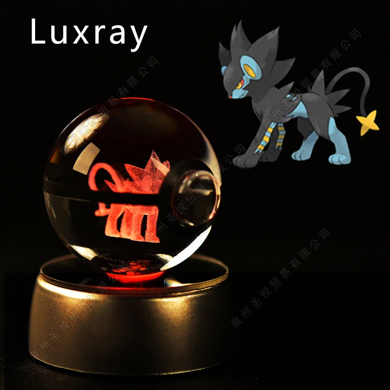 3D Crystal Ball Night Light – LED Glass Decorative Lamp