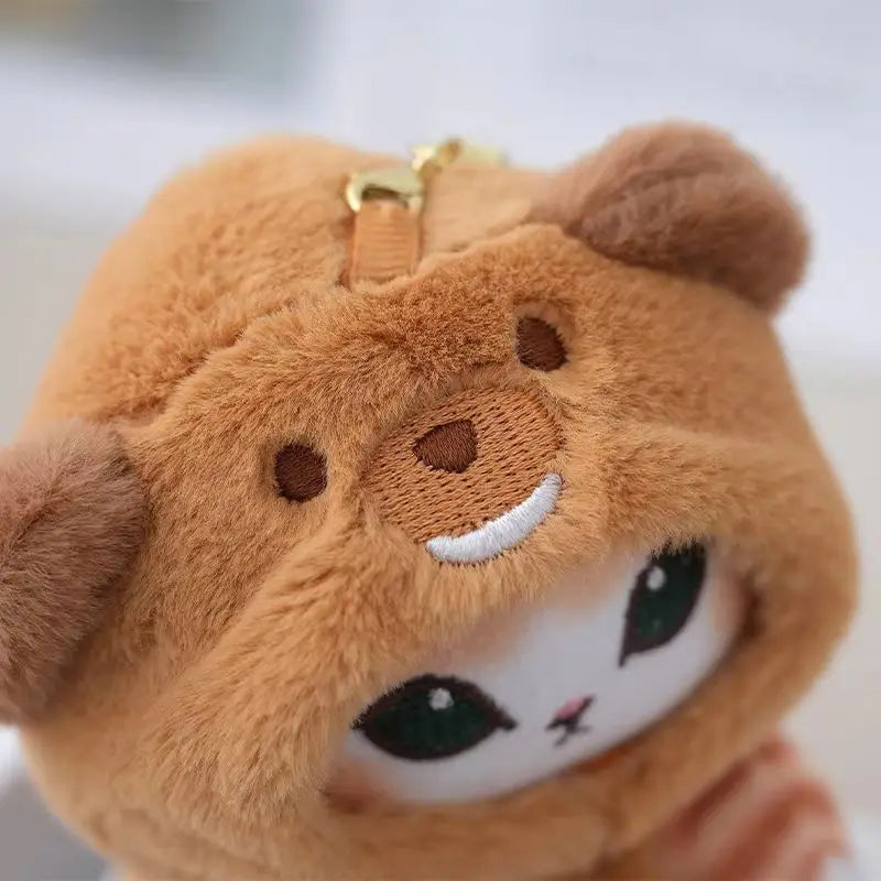 12cm Anime Mofusand Plush Keychain Pendant Bag Pendant Cartoon Cute Little Raccoon Squirrel Panda Plush Doll Sofa Ornaments Gift