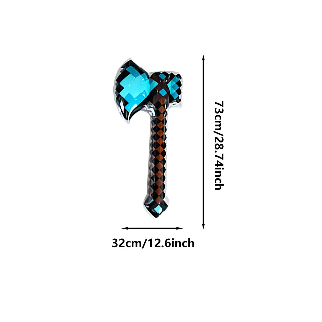 Pixel Style Toys Gemstone Sword Gold Sword Toys Home Games Inflatable Supplies Swords Christmas Gifts