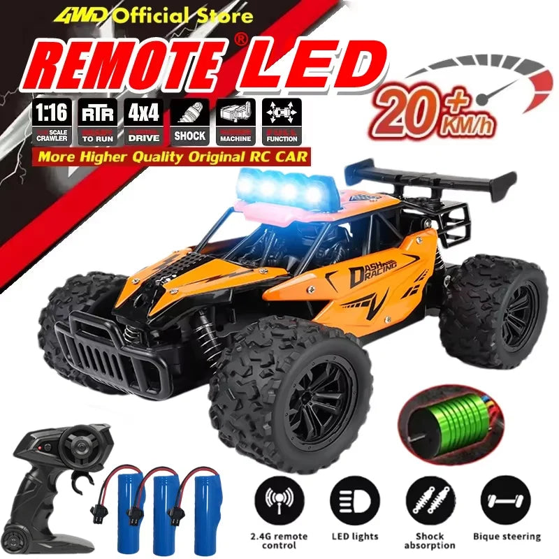 RC Drift Car 1:16 Off-Road Remote Control Vehicle with LED Lights