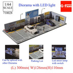 1:64 Car Garage Diorama – Mini Parking Lot Display Scene