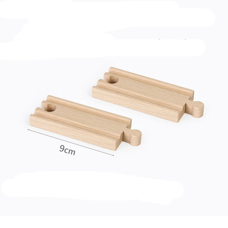 Wooden Train Track Toys Railway Rails Accessories Fit Thomas Train Road Connector Wood Railway Bridge Children Birthday Gifts