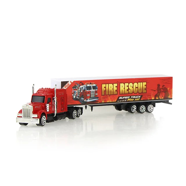 Diecast Container Truck 1:87 Alloy Vehicle Model Toy