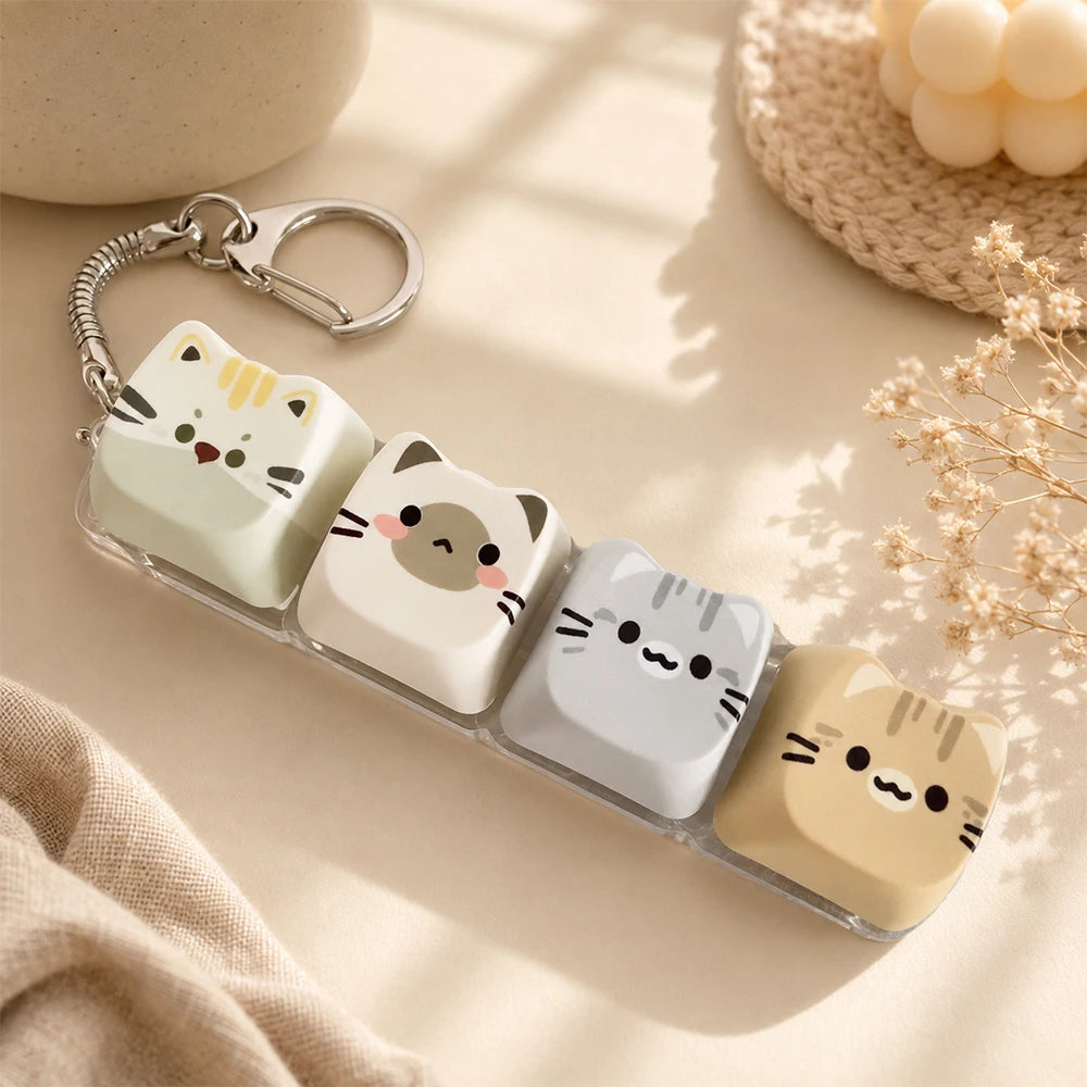 Animal Keychain – Cute Resin Key Ring & Bag Charm