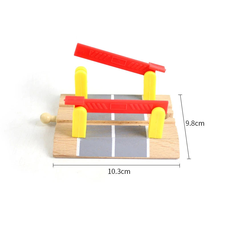 Wooden Train Track Toys Railway Rails Accessories Fit Thomas Train Road Connector Wood Railway Bridge Children Birthday Gifts