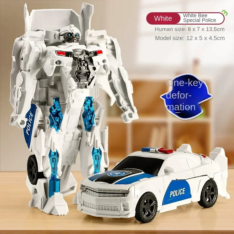 One-Step Transforming Robot Car Toy Action Figure