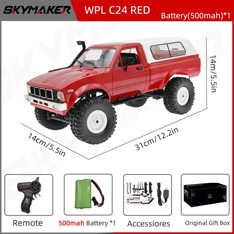 RC Rock Crawler 1:16 4WD Off Road Climbing Truck with LED